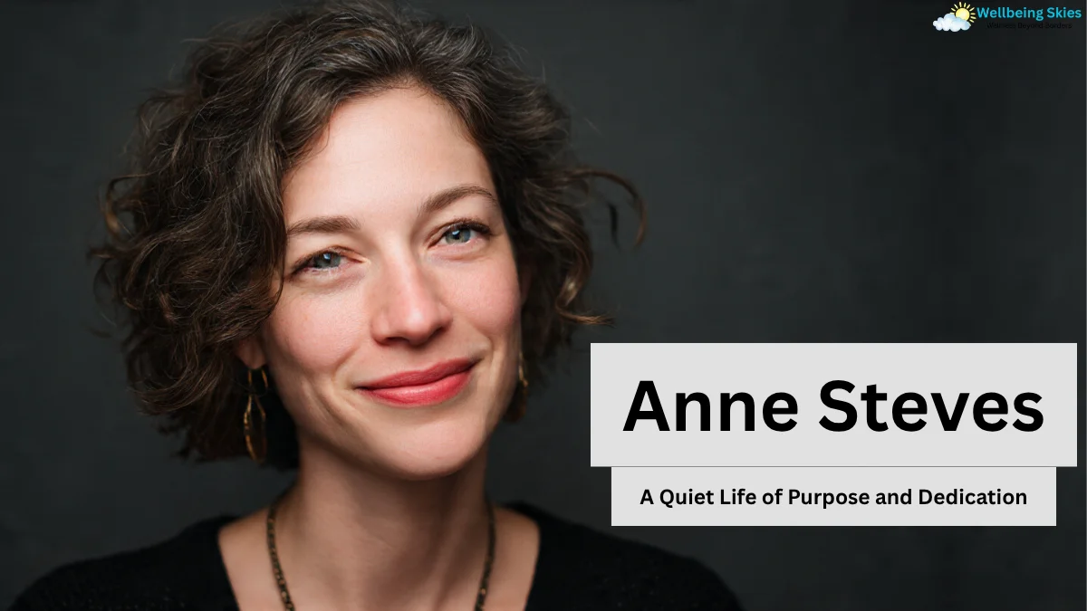 Anne Steves, nurse and social activist, with her name prominently displayed on a conceptual image that focuses on service and privacy.