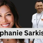 Stephanie Sarkisian featured image with Steve Sarkisian in the background