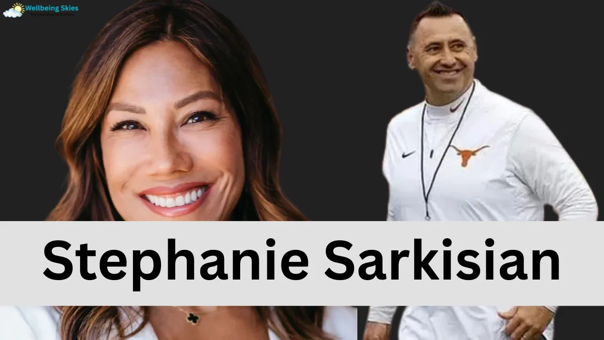 Stephanie Sarkisian featured image with Steve Sarkisian in the background