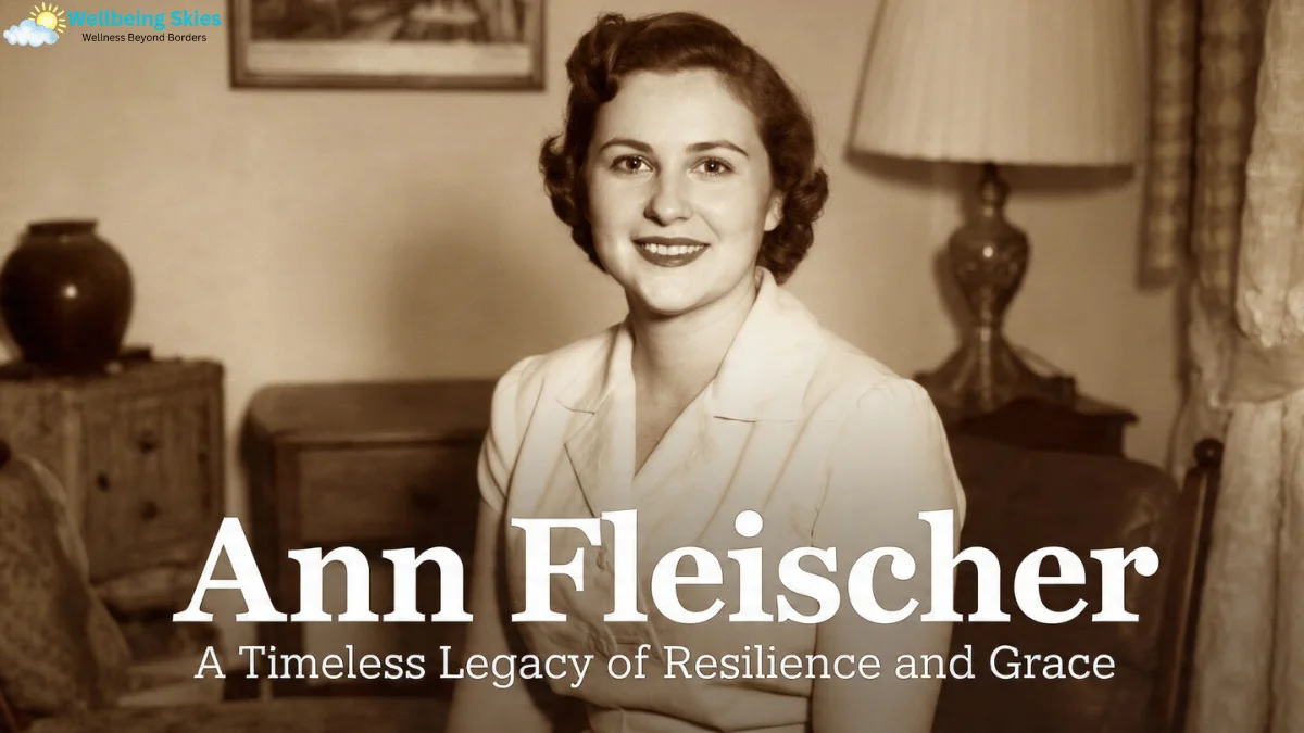 Vintage portrait of Ann Fleischer sitting in a classic 1950s-style room, representing her timeless legacy of resilience and grace.