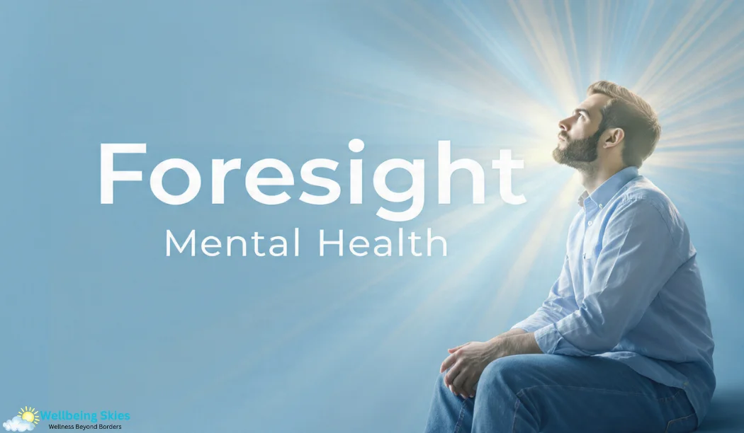 Man looking toward bright light symbolizing clarity and foresight mental health awareness