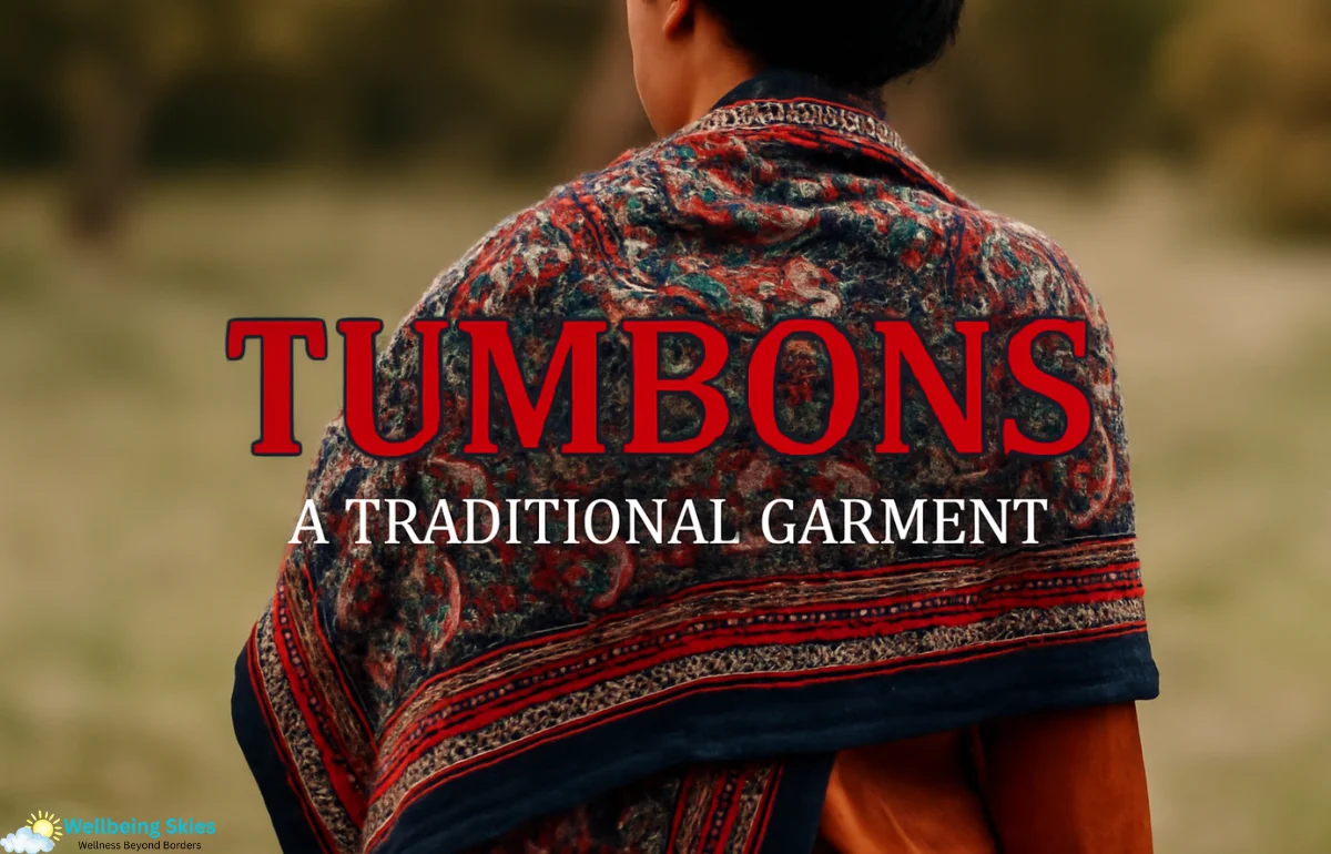 Tumbons worn in a cultural setting, showcasing vibrant patterns and traditional craftsmanship.