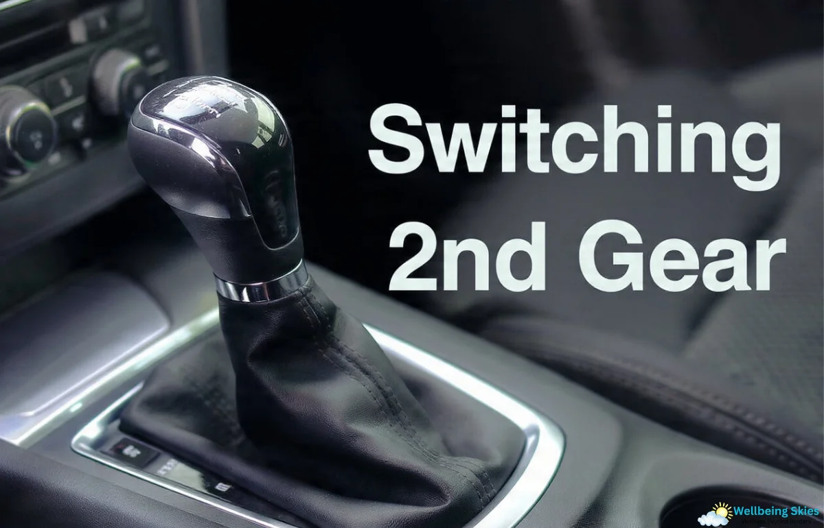 Switching 2nd gear in a manual transmission car, showcasing a close-up of the gear shifter in 2nd gear position.