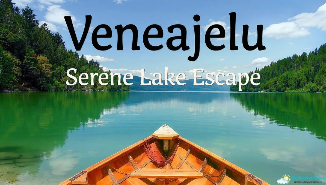 Veneajelu: Serene lake escape with a boat on calm waters surrounded by lush greenery.