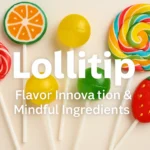 Colorful assortment of lollipops showcasing the Lollitip brand with vibrant flavors and creative candy designs.