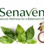 -Senaven natural wellness supplement with herbal leaves and capsules on a clean white background.