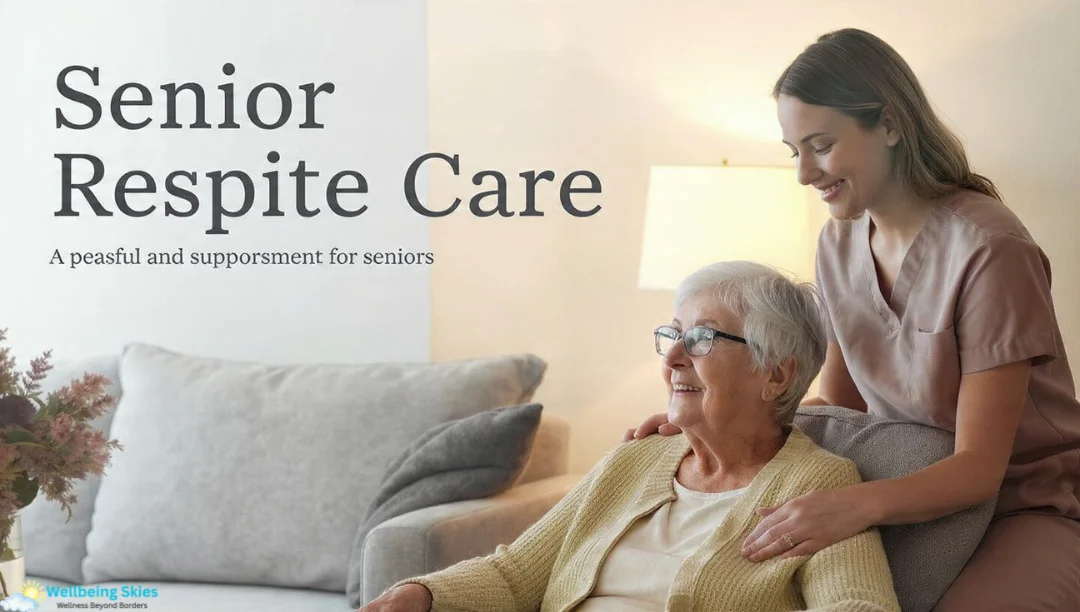 senior respite care support scene with caregiver helping an elderly woman in a calm home setting