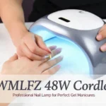 YWMLFZ 48W Cordless nail lamp in use for a perfect gel manicure.