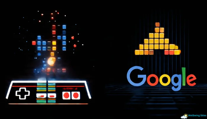 Google Block Breaker - A comparison of the original Atari Breakout and Google's 2013 Breakout Doodle.