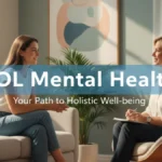 Therapist and patient talking in a calm clinic setting, representing integrated care at SOL Mental Health.