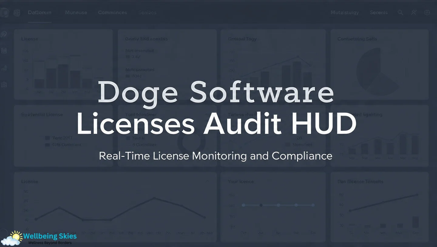 Doge Software Licenses Audit HUD dashboard displaying real-time license tracking and compliance insights