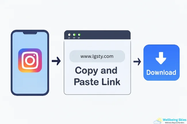 Step-by-step guide to download Instagram content with igsty.com – Copy, Paste, and Download.