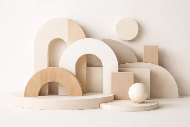 Kibard abstract geometric design concept representing experimental and non-linear design thinking