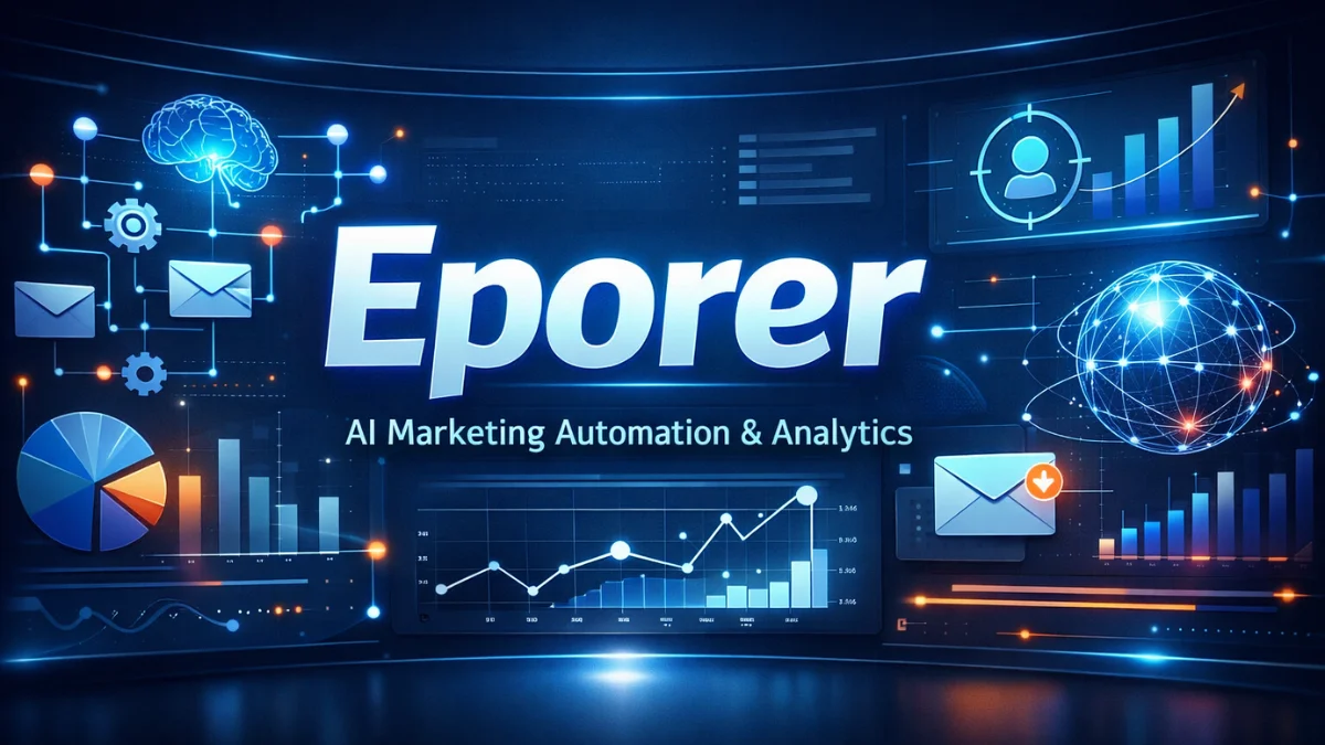 Eporer AI marketing automation and analytics dashboard with real-time data visualization
