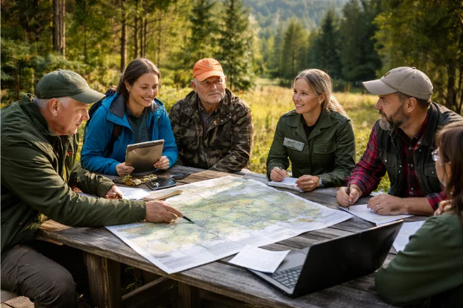 Viltnemnda collaboration with biologists, farmers, hunters, and local wildlife boards in Norway