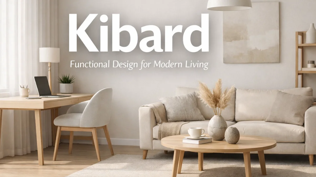 Kibard minimalist modern interior design workspace with functional furniture and natural light