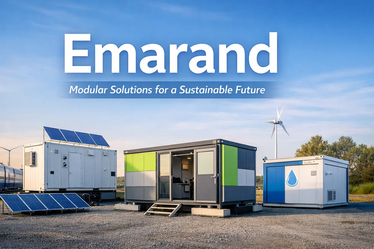 Emarand modular infrastructure units showcasing sustainable, rail-ready innovation in the UK