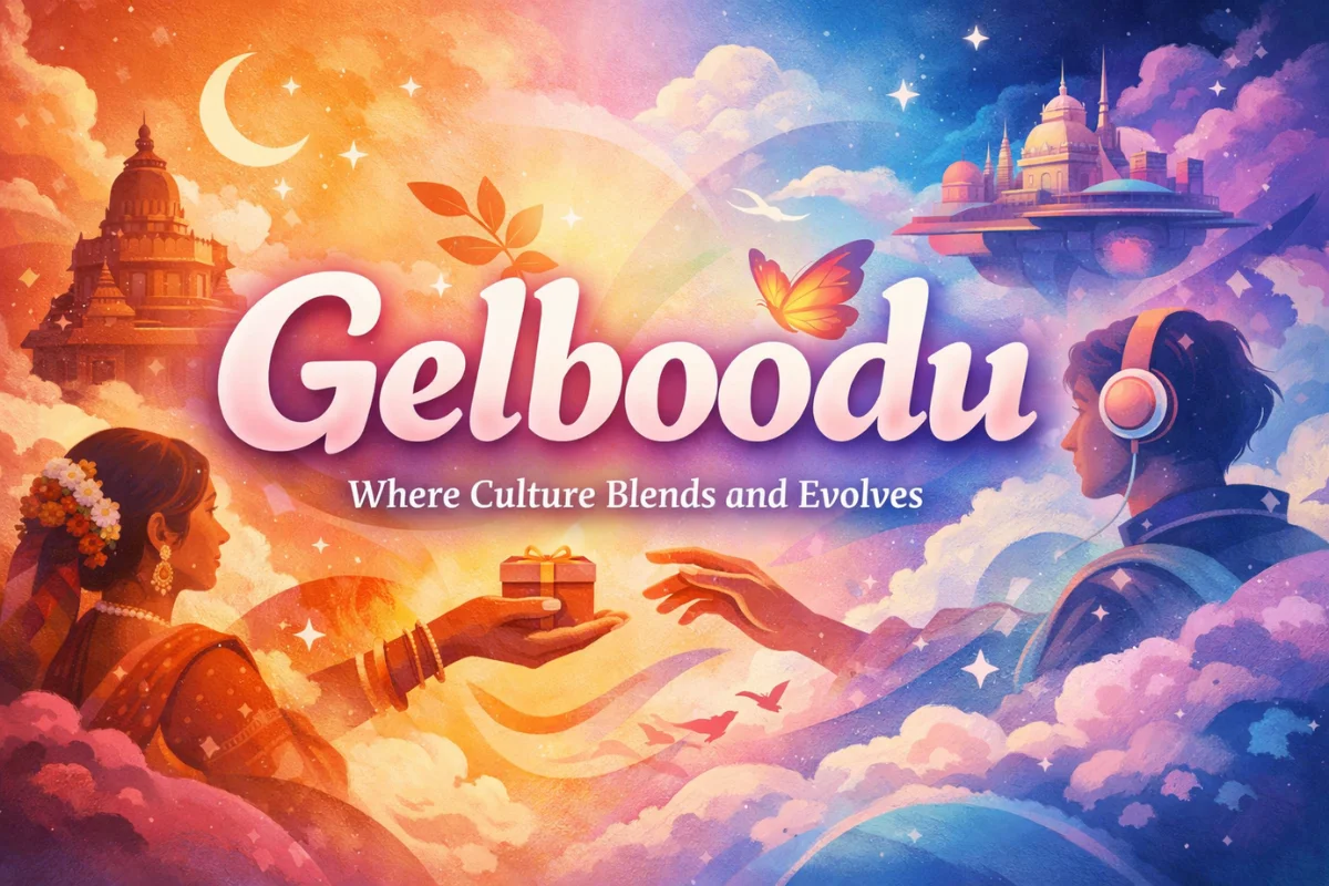 Gelboodu illustrated as a fusion of digital creativity, tradition, and modern culture
