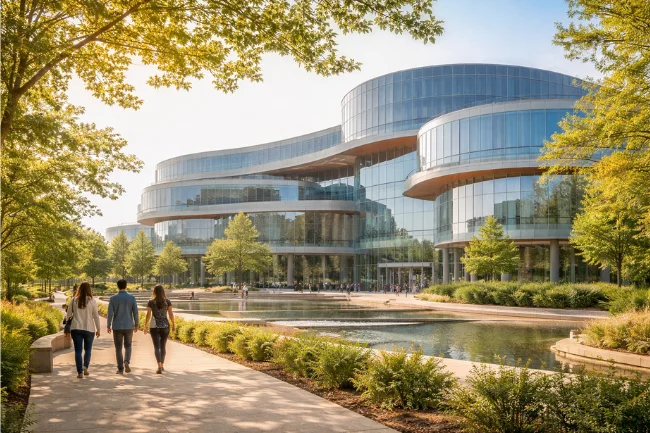 Kellogg Innovation Network roots illustrated through the Kellogg School of Management campus at Northwestern University