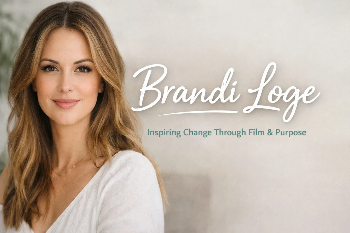 Brandi Loge featured image showcasing her work as an actress, entrepreneur, and advocate