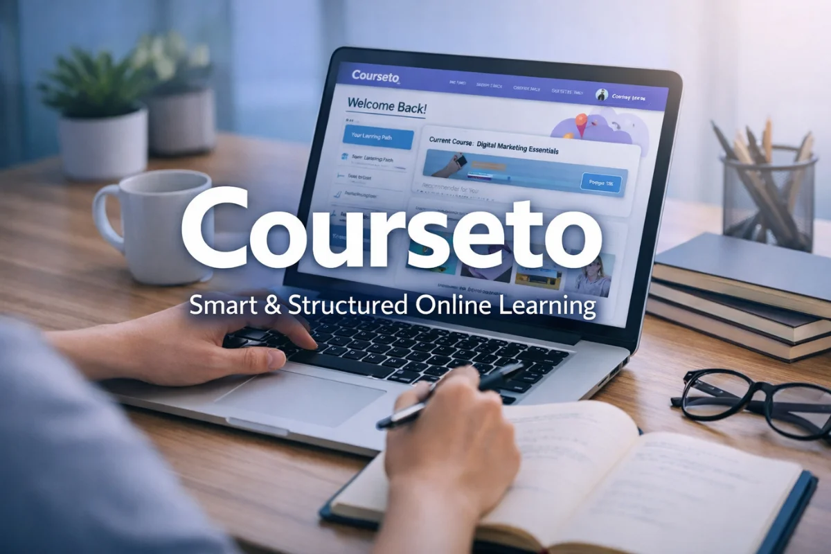 Courseto online learning platform with structured courses and career-ready education