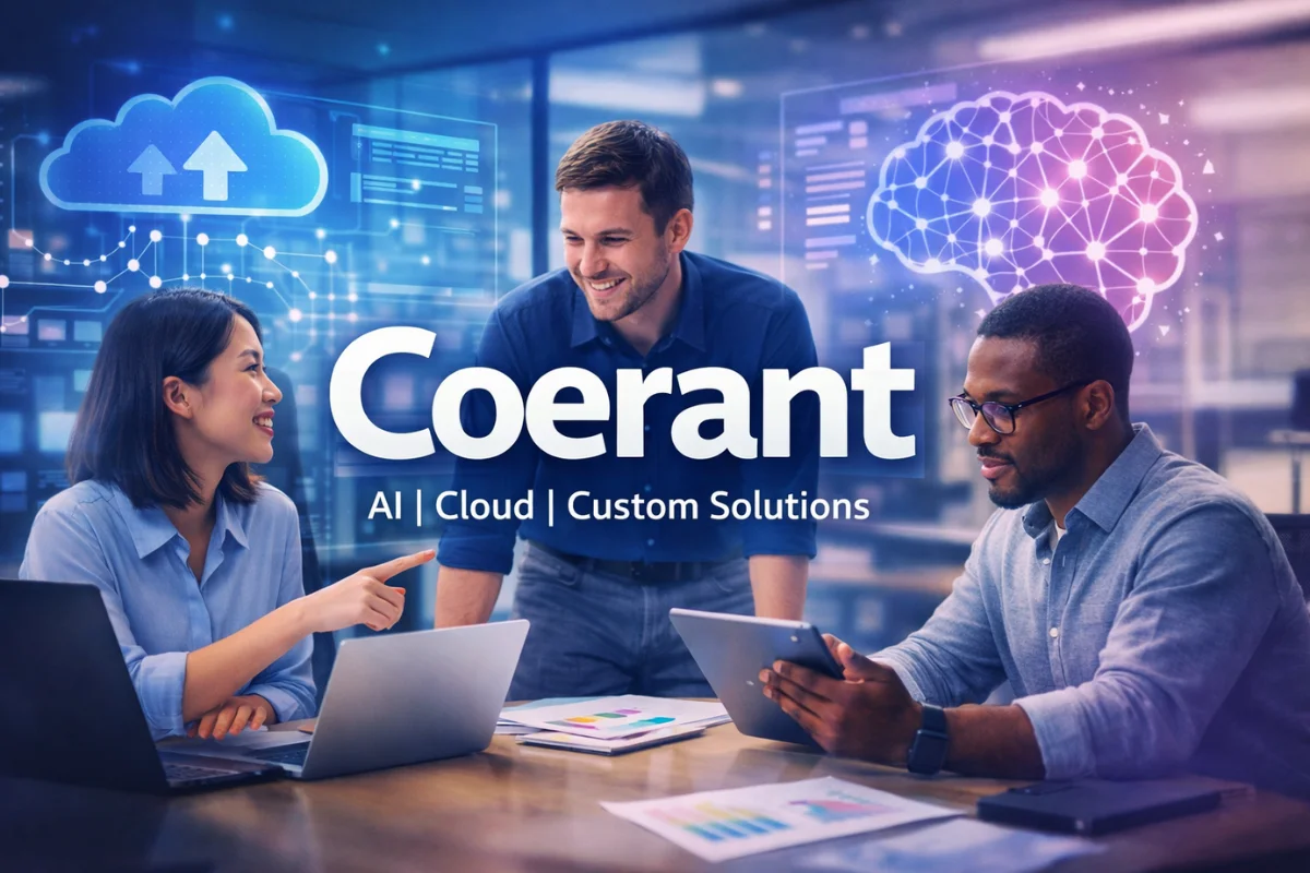 Coerant digital transformation partner showcasing AI, cloud computing, and custom software solutions