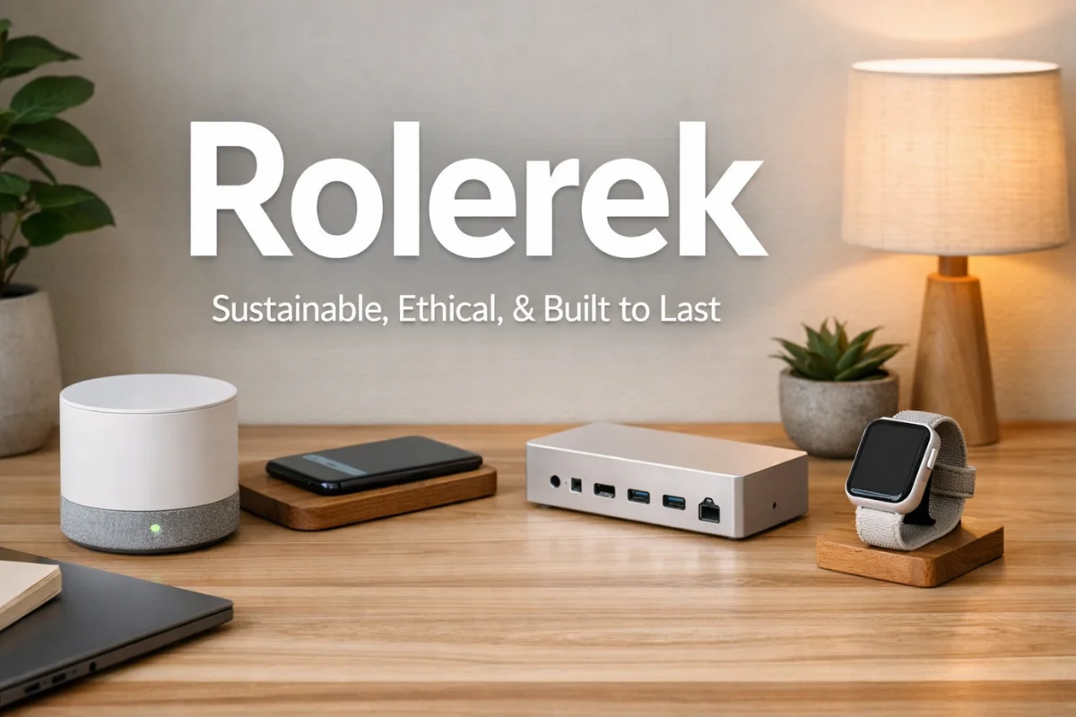 Rolerek sustainable electronics showcasing minimalist design and ethical technology