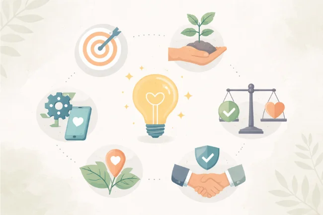 Brandi Loge career principles illustrated through purpose, sustainability, ethics, and trust